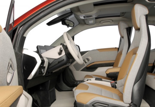 BMW i3 I01 I hatchback pomarańczowy wnętrze