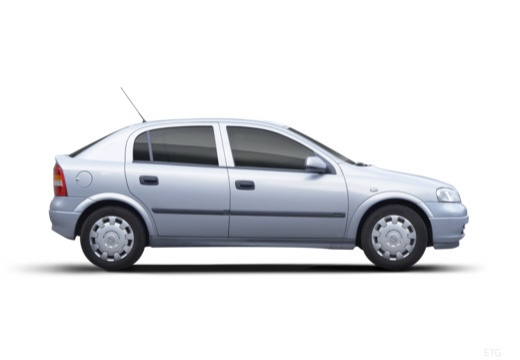OPEL Astra II hatchback silver grey boczny prawy