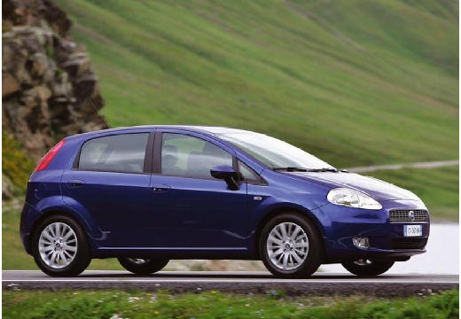 FIAT Punto Grande hatchback niebieski jasny przedni prawy