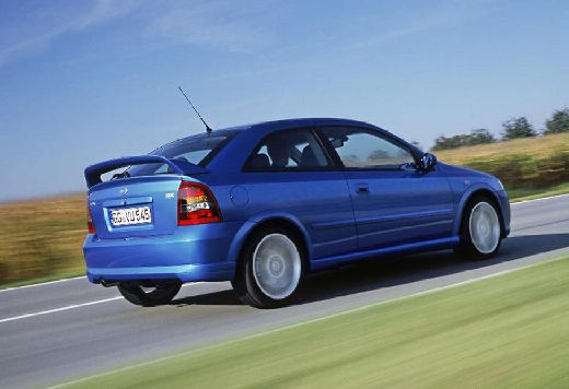 OPEL Astra II hatchback niebieski jasny tylny prawy