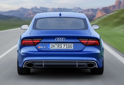 AUDI A7 Sportback II hatchback niebieski jasny tylny