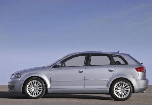 AUDI A3 Sportback I hatchback silver grey boczny lewy